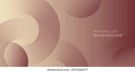 Abstract circle lines on gradient background. Geometric stripe line art design for poster, brochure, cover, website, banne