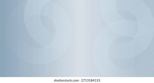 Abstrakte Kreislinien auf grauem Hintergrund. Geometrisches Streifenliniendesign für Poster, Broschüre, Cover, Website, Banner.