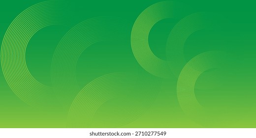 Líneas circulares Abstractas sobre fondo verde. Diseño geométrico del arte de la línea de la raya para el cartel, folleto, cubierta, Sitio web, Anuncio.