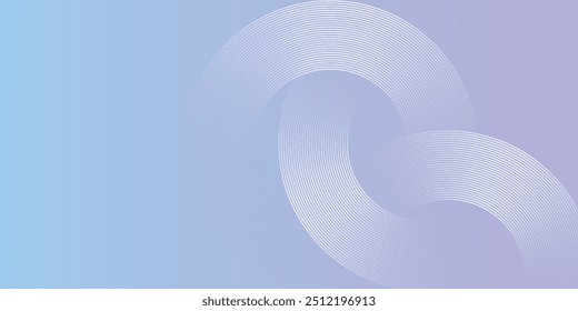 Abstract circle lines on light blue background. Geometric stripe line art design
