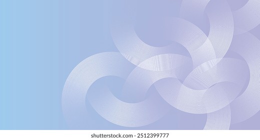 Abstract circle lines on light blue background. Geometric stripe line art design
