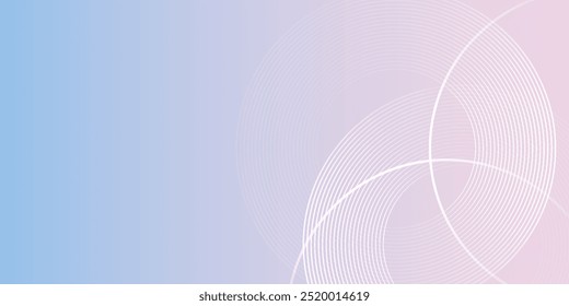 Abstractas líneas circulares sobre fondo azul claro rosa y azul simple abstracto moderno