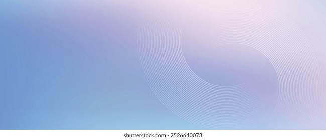 Abstract circle lines on light blue background. Geometric stripe line art design for poster, brochure, cover, website, header, web banner, presentation.