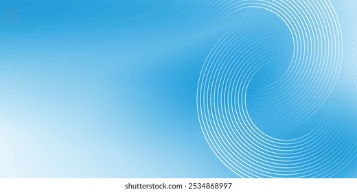 Abstract circle lines on light blue background.