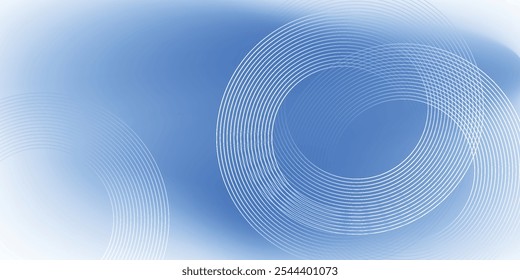 Abstractas líneas circulares sobre fondo azul claro. Vector EPS 10