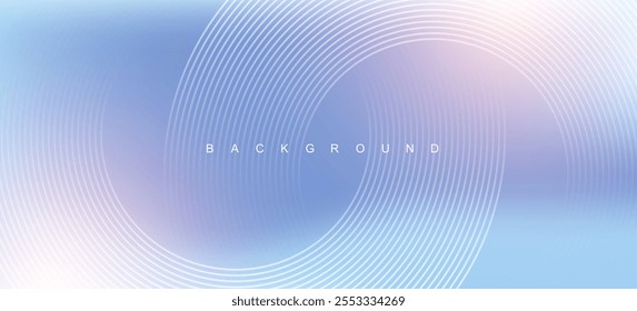 Abstract circle lines on light blue background. Health care or medical scientific design for poster, brochure, cover, website, header, web banner, presentation