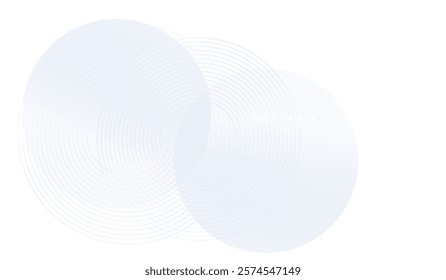 An abstract circle lines on light blue background. Geometric stripe line art design for poster, brochure, cover, website, header, web banner, Soft gradient blue, pink abstract.