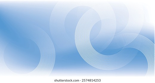 Abstract circle lines on light blue background.	