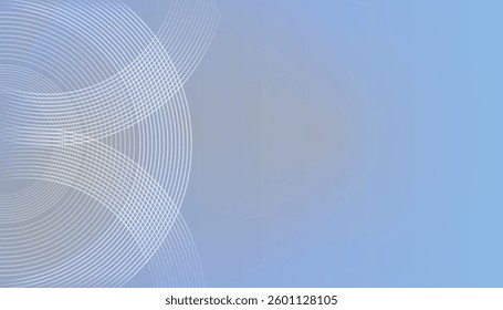 Abstract circle lines on light blue background. Geometric stripe line art design for poster, brochure, cover, website, header, web banner, presentation.
