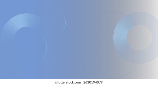 Abstractas líneas circulares sobre fondo azul claro. Diseño geométrico del arte de la línea de la raya para el cartel, folleto, cubierta, Sitio web, cabecera, Anuncio del Web, presentación.