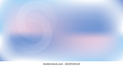 Abstract circle lines on light blue background. Geometric stripe line art design for poster, brochure, cover, website, header, web banner, presentation.