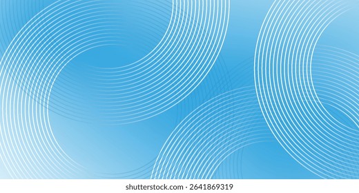 Abstract circle lines on light blue background.