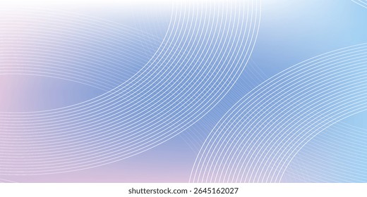 Abstract circle lines on light blue background. vector modern