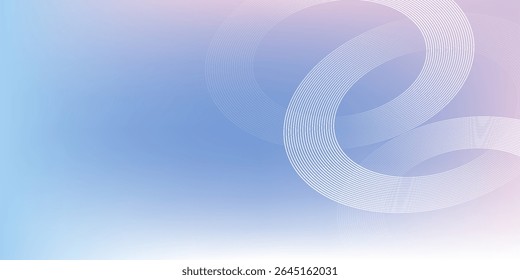 Abstractas líneas circulares sobre fondo azul claro. Diseño geométrico del arte de la línea de la raya para el cartel, folleto, cubierta, Sitio web, cabecera, Anuncio del Web, presentación.