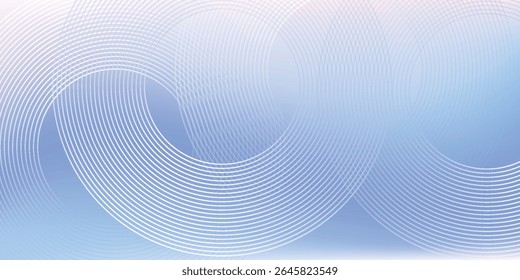 Abstract circle lines on light blue background.