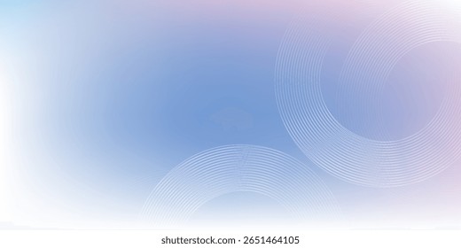 Abstract circle lines on light blue background. Geometric stripe line art design for poster, brochure, cover, website, header, web banner, presentation.