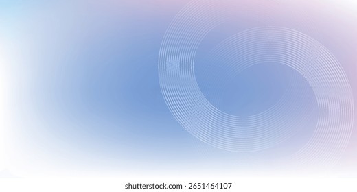 Abstract circle lines on light blue background. Geometric stripe line art design for poster, brochure, cover, website, header, web banner, presentation.