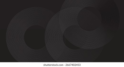 Abstract circle lines on light blue background. Geometric stripe line art design for poster, brochure, cover, website, header, web banner, presentation.