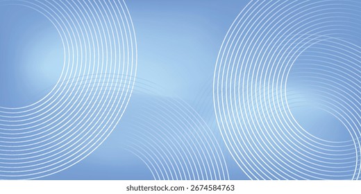 Líneas circulares Abstractas sobre fondo azul claro. Patrón de Vector azul geométrico EPS10