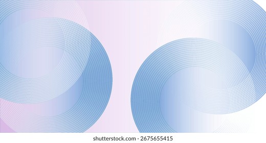 Abstract circle lines on light blue background. Geometric stripe line art design for poster, brochure, cover, website, header, web banner, presentation.

