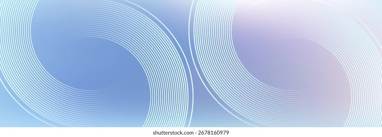 Abstract circle lines on light blue background. Geometric stripe line art design for poster, presentation,poster,simple design,website,
