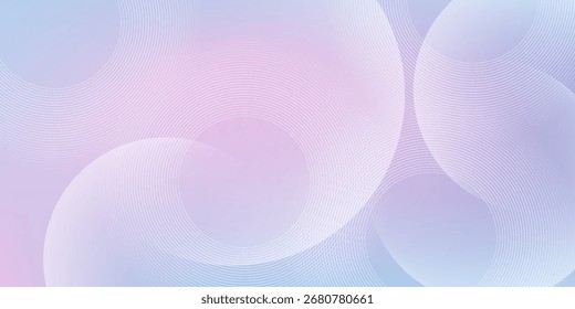 Abstract circle lines on light blue background. Geometric stripe line art design for poster, brochure, cover, website, header, web banner, presentation.