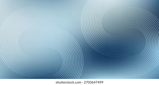 Abstractas líneas circulares sobre fondo azul claro. Diseño geométrico del arte de la línea de la raya para el cartel, folleto, cubierta, Sitio web, cabecera, Anuncio del Web, presentación.
