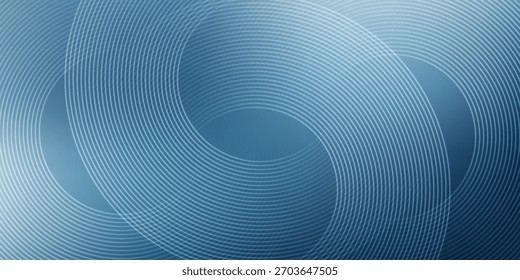 Abstract circle lines on light blue background. Geometric stripe line art design for poster, brochure, cover, website, header, web banner, presentation.
