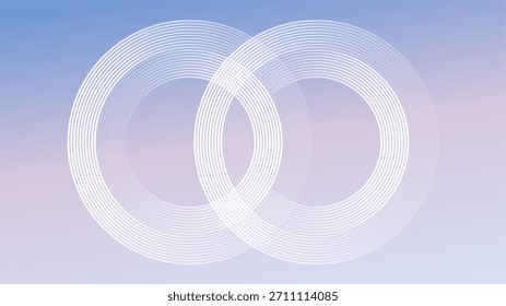 Abstract circle lines on light blue background. Geometric stripe line art design for poster, brochure, cover, website, header, web banner, presentation. art
