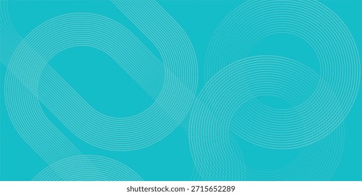 Abstract circle lines on light blue background. Geometric stripe line art design for poster, brochure, cover, website, header, web banner, presentation.