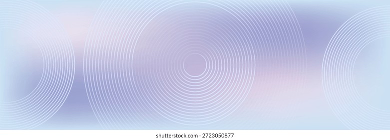 Linhas de círculo abstratas em fundo azul claro.