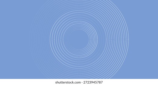 Abstract circle lines on light blue background. Geometric stripe line art design for poster, brochure, cover, website, header, web banner, presentation.