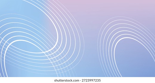Abstract circle lines on light blue background. Geometric stripe line art design for poster, brochure, cover, website, header, web banner, presentation.