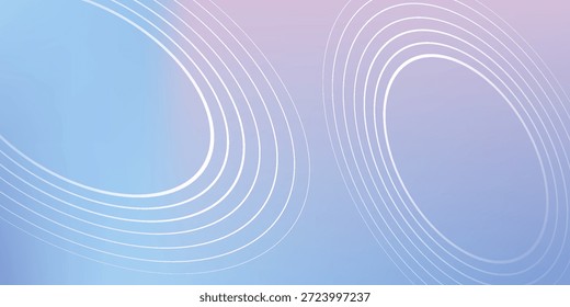 Abstractas líneas circulares sobre fondo azul claro. Diseño geométrico del arte de la línea de la raya para el cartel, folleto, cubierta, Sitio web, cabecera, Anuncio del Web, presentación.