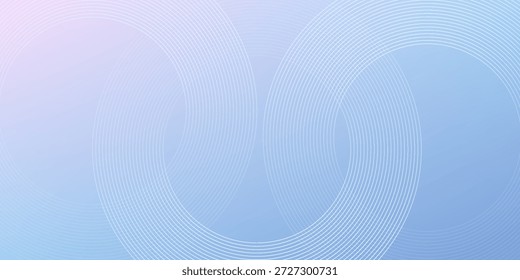 Abstractas líneas circulares sobre fondo azul claro. Diseño geométrico del arte de la línea de la raya para el cartel, folleto, cubierta, Sitio web, cabecera, Anuncio del Web, presentación.
