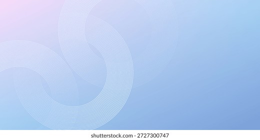 Abstractas líneas circulares sobre fondo azul claro. Diseño geométrico del arte de la línea de la raya para el cartel, folleto, cubierta, Sitio web, cabecera, Anuncio del Web, presentación.
