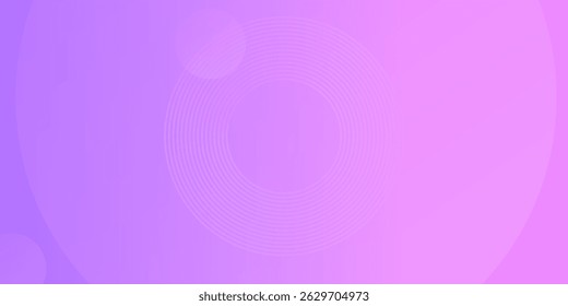Abstract circle lines on pink and purple background. Geometric stripe line art design for poster, brochure, cover, website, header, web banner, presentation.