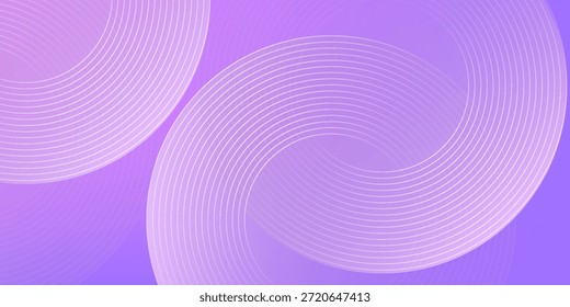 Abstract circle lines on pink and purple background. Geometric stripe line art design for poster, brochure, cover, website, header, web banner, presentation.