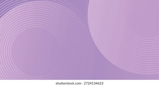 Abstract circle lines on pink and purple background. Geometric stripe line art design for poster, brochure, cover, website, header, web banner, presentation.