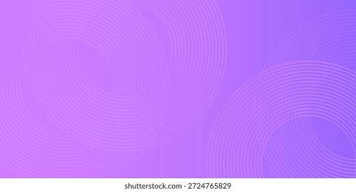 Abstractas líneas circulares sobre fondo rosa y púrpura. Diseño geométrico del arte de la línea de la raya para el cartel, folleto, cubierta, Sitio web, cabecera, Anuncio del Web, presentación.