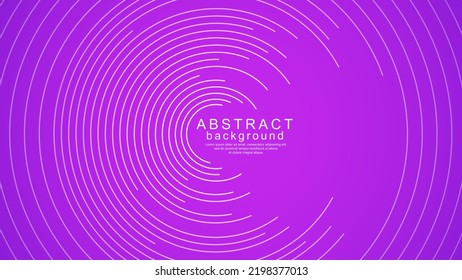 Abstract circle lines on purple background