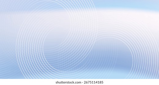 Abstract circle lines on rainbow background. Geometric line art design for posters, flyers, covers,