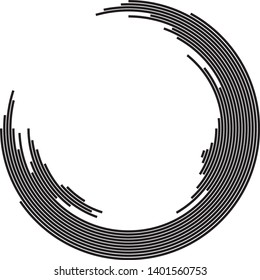 Abstract Circle Lines. Round Circle Shape with Lines (Preloader)