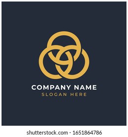 abstract circle logo chain loop design 