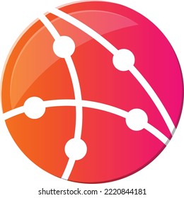 Abstraktes Circle-Logo und Leiterplattengrafik im trendigen und minimalen Stil einzeln auf Hintergrund