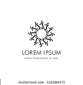 abstract circle logo. concept and design. vector illustration