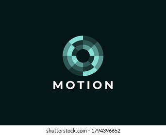 Abstract circle logo. Creative dynamic round logotype. Connection symbol.