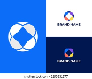 Abstract circle logo. Creative dynamic round logotype