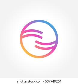 abstract circle logo design