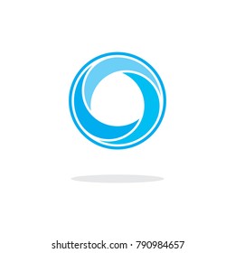 Abstract Circle Logo Design, Blue Gradient Effect